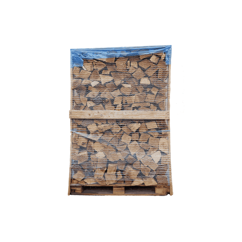 2-Lagen-Palette mit ofengetrocknetem G1H1-Brennholz – sofort einsatzbereit – Hartholzmischung 